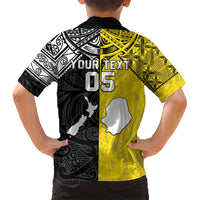 Custom New Zealand Maori And Niue Hiapo Hawaiian Shirt Lizard And Coconut Crab Together