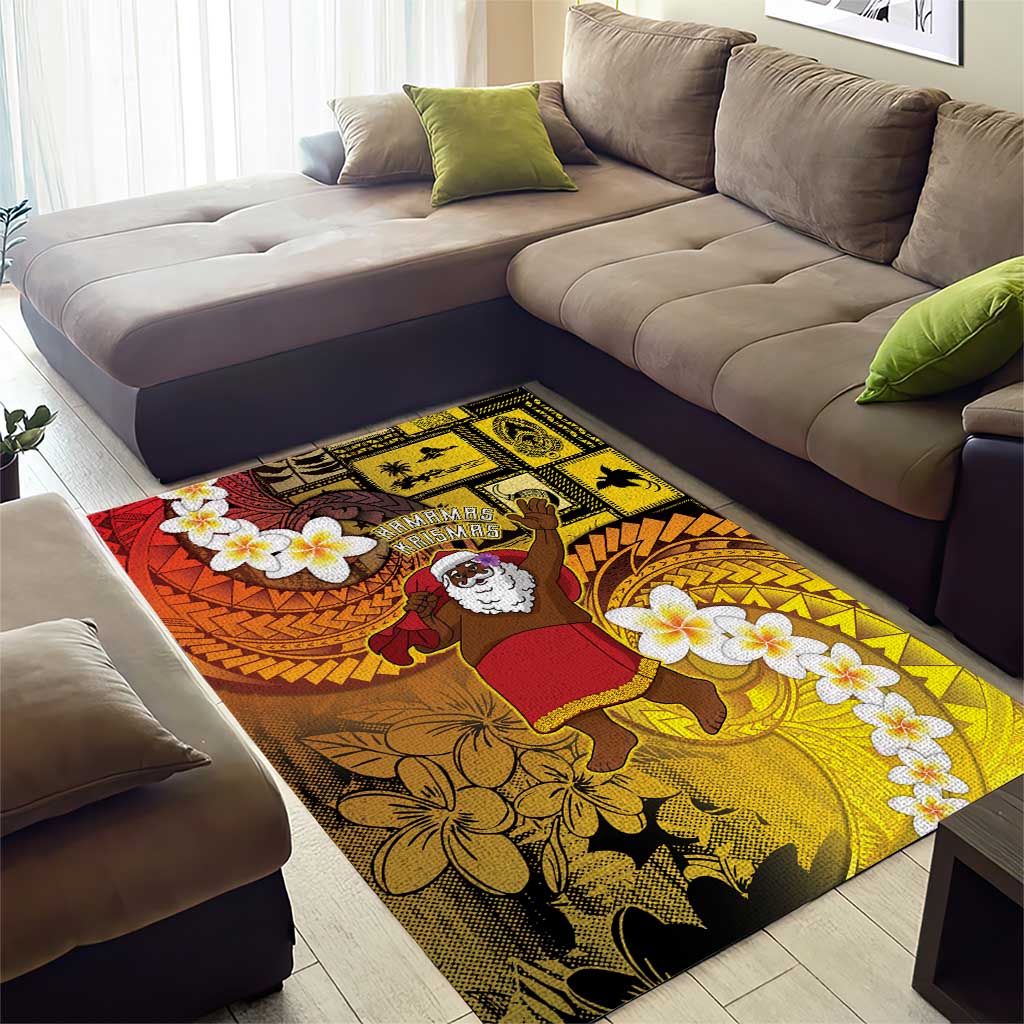 Papua New Guinea Retro Christmas Area Rug Hamamas Krismas - Polynesian Pride