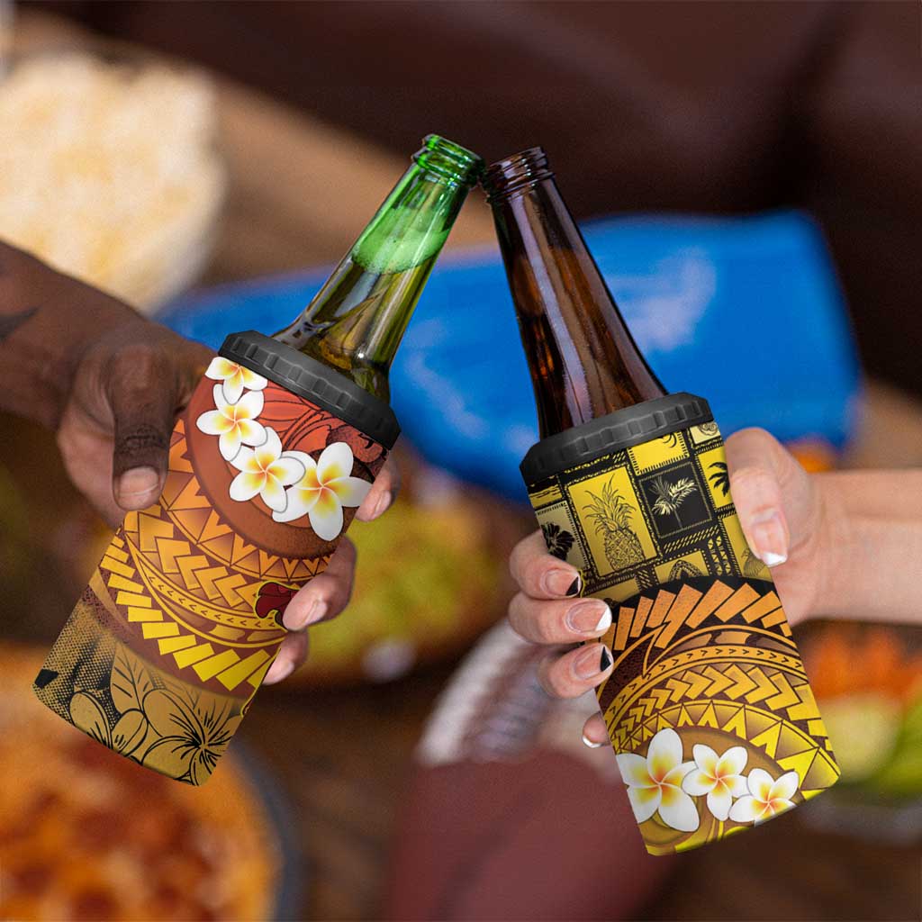 Papua New Guinea Retro Christmas 4 in 1 Can Cooler Tumbler Hamamas Krismas - Polynesian Pride