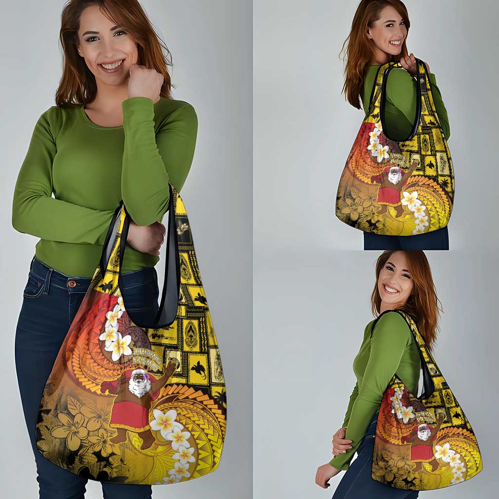 Papua New Guinea Retro Christmas Grocery Bag Hamamas Krismas - Polynesian Pride