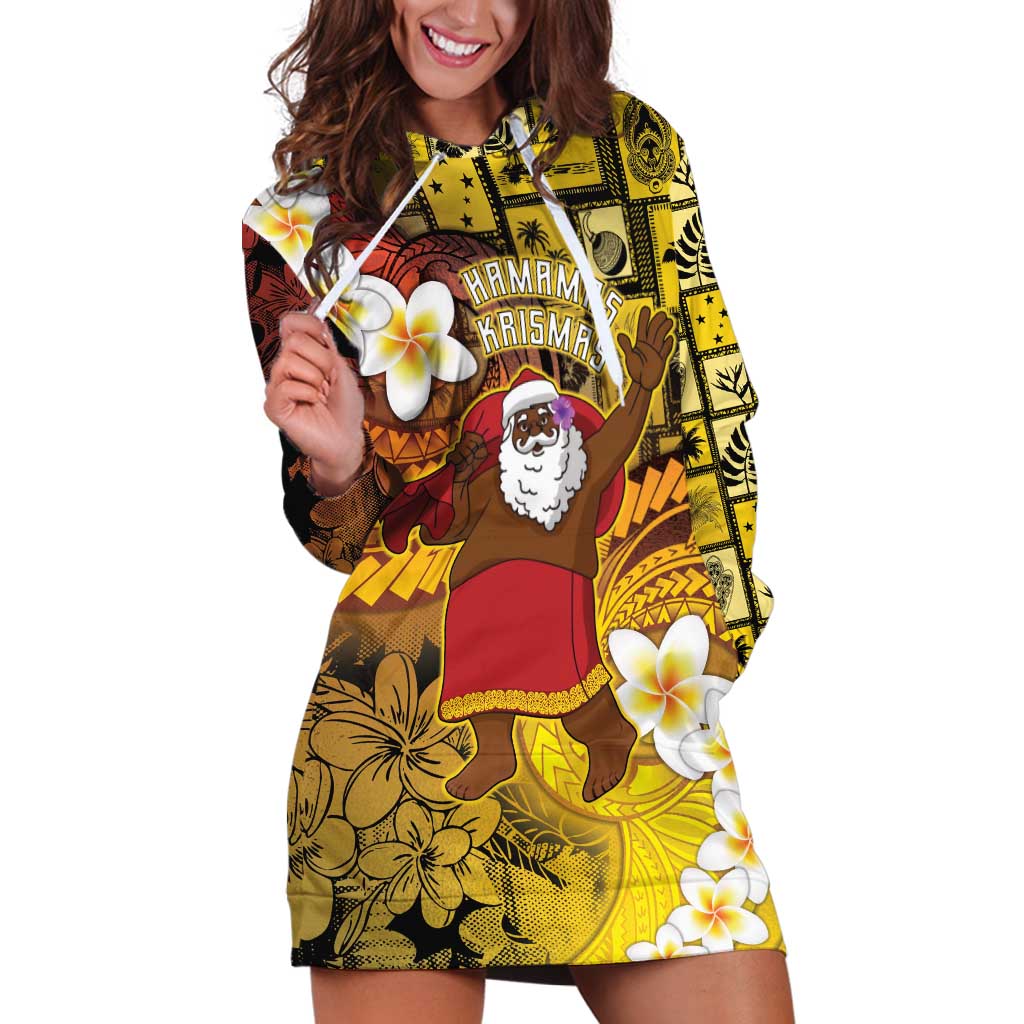 Papua New Guinea Retro Christmas Hoodie Dress Hamamas Krismas - Polynesian Pride