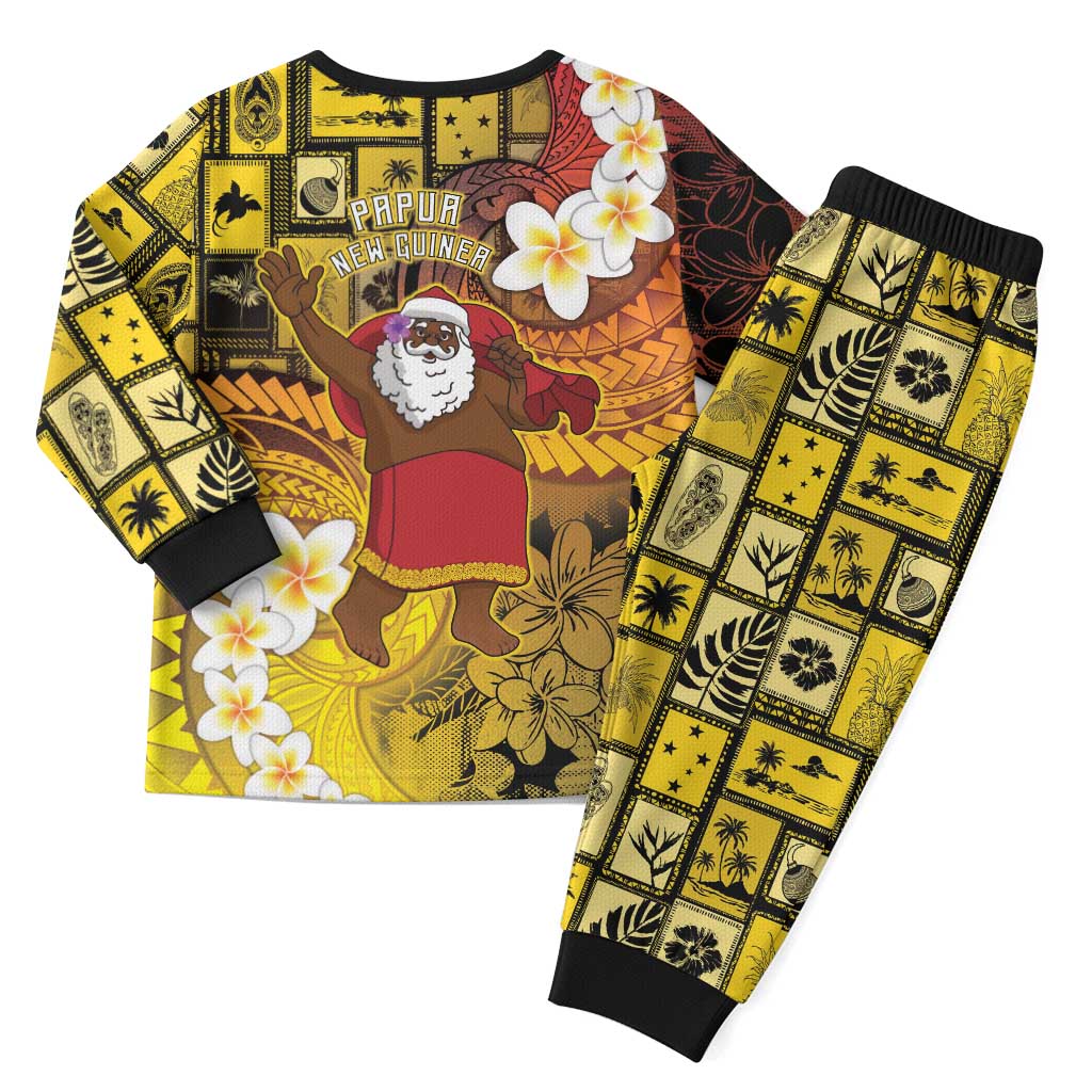 Papua New Guinea Retro Christmas Pajama Set Hamamas Krismas - Polynesian Pride