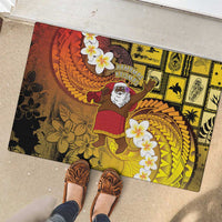 Papua New Guinea Retro Christmas Rubber Doormat Hamamas Krismas - Polynesian Pride