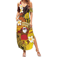 Papua New Guinea Retro Christmas Summer Maxi Dress Hamamas Krismas - Polynesian Pride