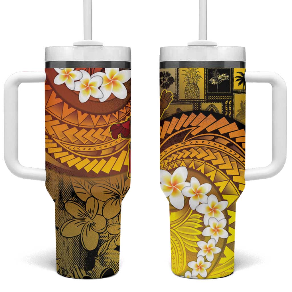 Papua New Guinea Retro Christmas Tumbler With Handle Hamamas Krismas - Polynesian Pride