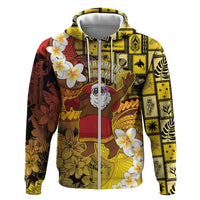 Papua New Guinea Retro Christmas Zip Hoodie Hamamas Krismas - Polynesian Pride