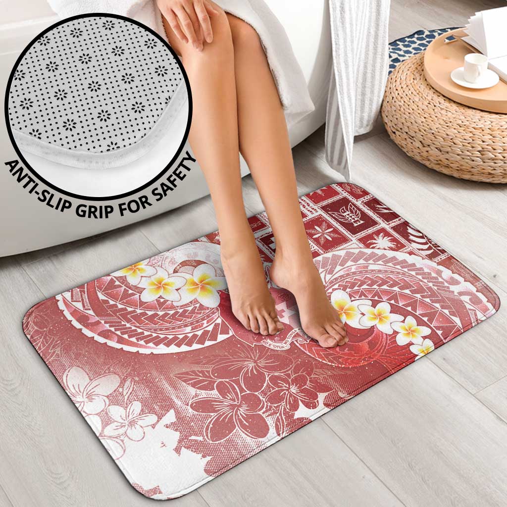 Tonga Christmas Bathroom Set Kilisimasi Fiefia Retro Style Red - Polynesian Pride