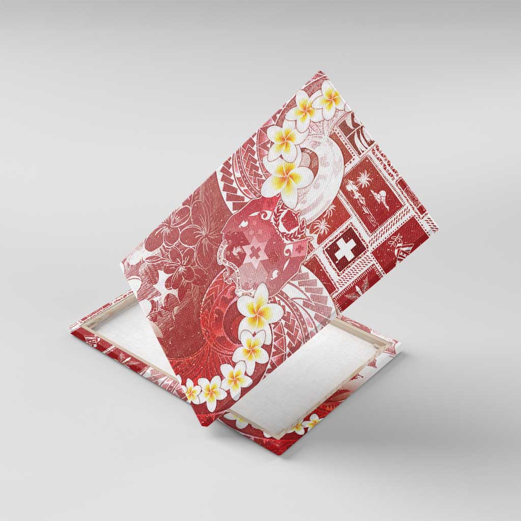 Tonga Christmas Canvas Wall Art Kilisimasi Fiefia Retro Style Red - Polynesian Pride