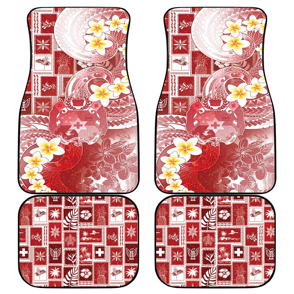 Tonga Christmas Car Mats Kilisimasi Fiefia Retro Style Red - Polynesian Pride