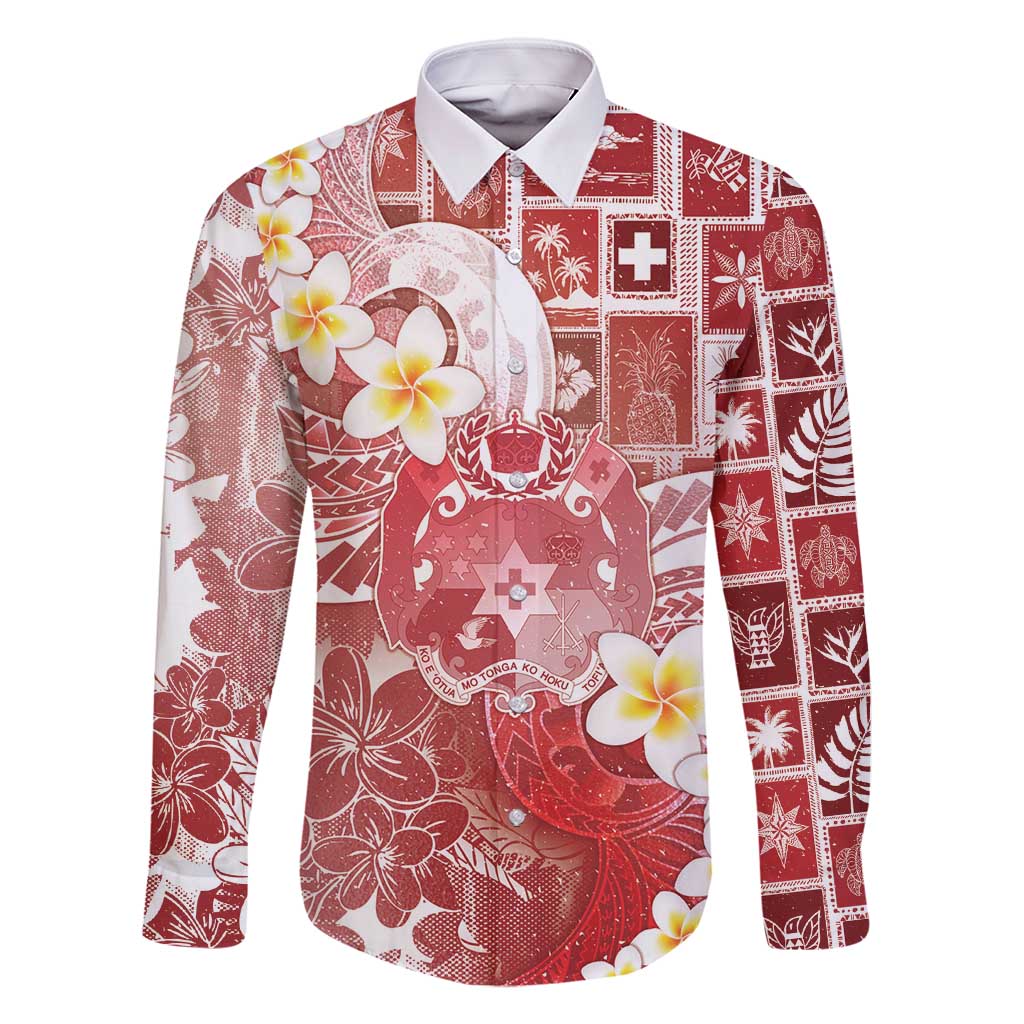 Tonga Christmas Family Matching Off Shoulder Short Dress and Hawaiian Shirt Kilisimasi Fiefia Retro Style Red - Polynesian Pride