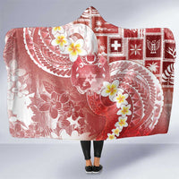 Tonga Christmas Hooded Blanket Kilisimasi Fiefia Retro Style Red - Polynesian Pride