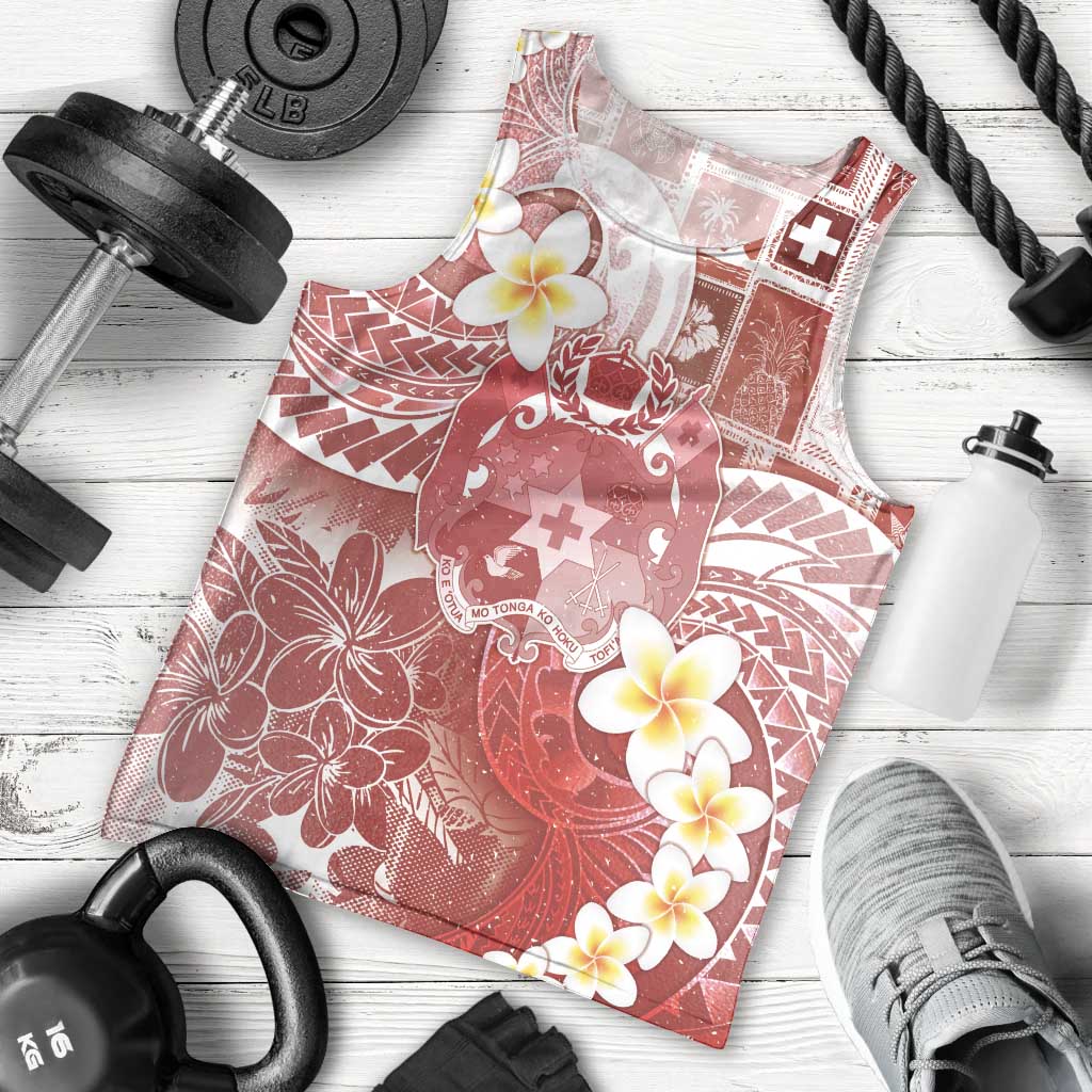 Tonga Christmas Men Tank Top Kilisimasi Fiefia Retro Style Red - Polynesian Pride