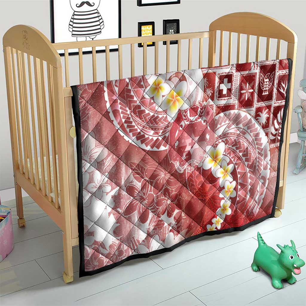 Tonga Christmas Quilt Kilisimasi Fiefia Retro Style Red - Polynesian Pride