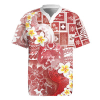 Tonga Christmas Rugby Jersey Kilisimasi Fiefia Retro Style Red - Polynesian Pride