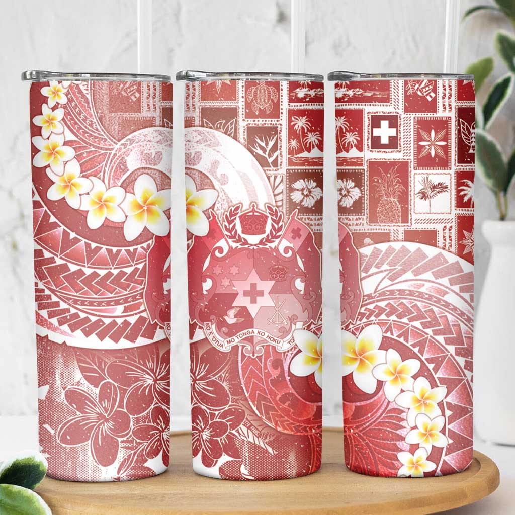Tonga Christmas Skinny Tumbler Kilisimasi Fiefia Retro Style Red - Polynesian Pride