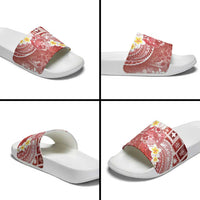 Tonga Christmas Slide Sandals Kilisimasi Fiefia Retro Style Red - Polynesian Pride