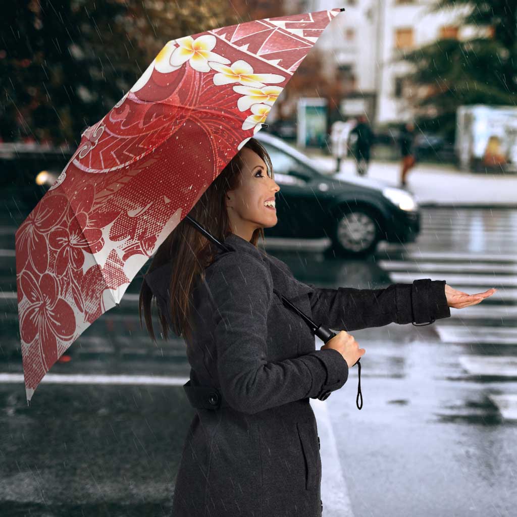 Tonga Christmas Umbrella Kilisimasi Fiefia Retro Style Red - Polynesian Pride