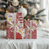 Tonga Christmas Wrapping Paper Kilisimasi Fiefia Retro Style Red - Polynesian Pride