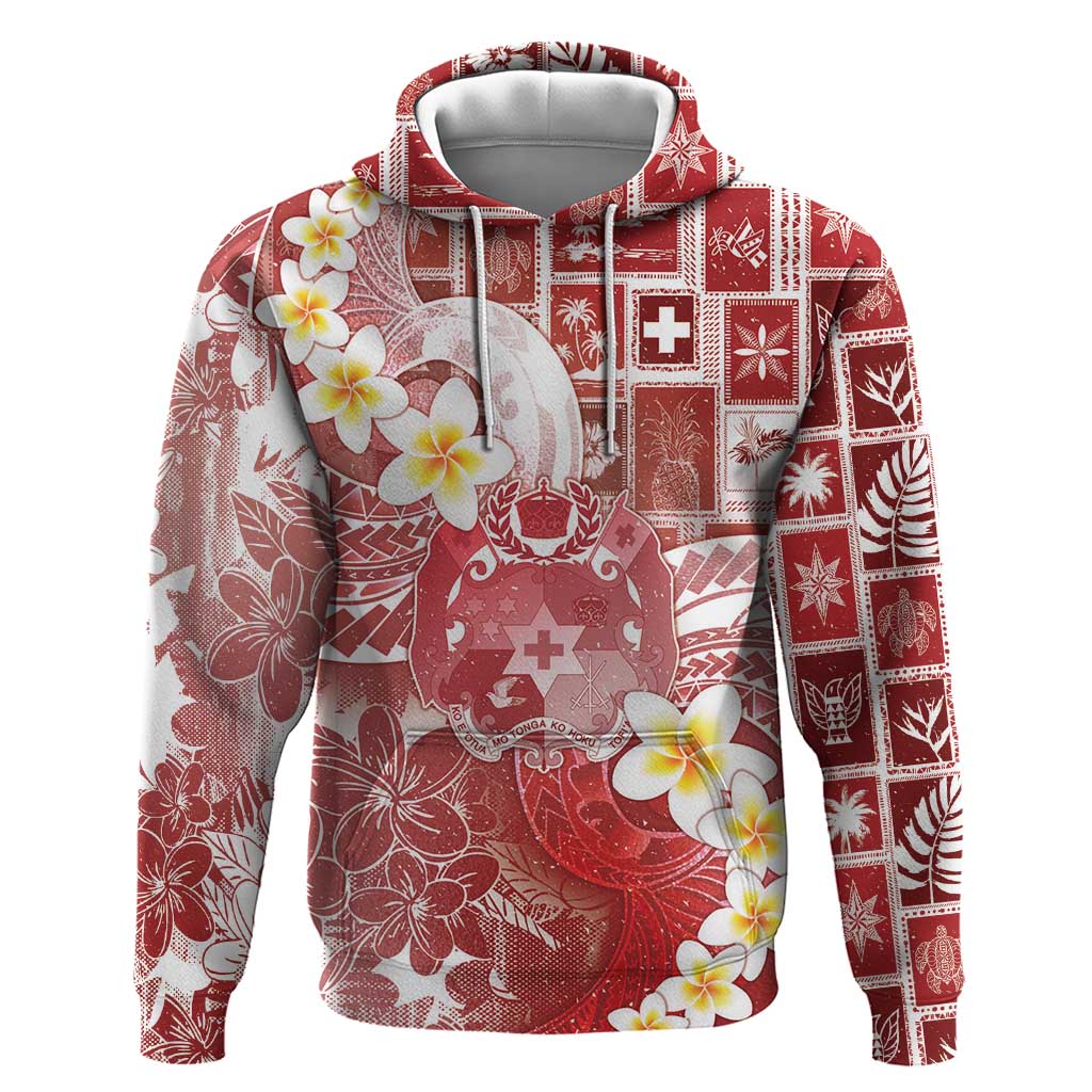 Tonga Christmas Zip Hoodie Kilisimasi Fiefia Retro Style Red - Polynesian Pride