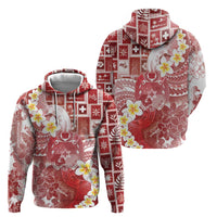 Tonga Christmas Zip Hoodie Kilisimasi Fiefia Retro Style Red - Polynesian Pride