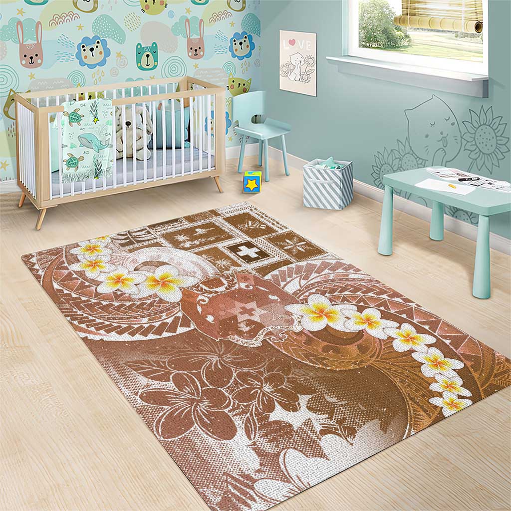 Tonga Christmas Area Rug Kilisimasi Fiefia Retro Style Brown - Polynesian Pride