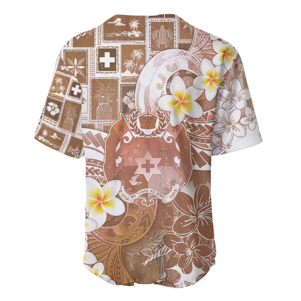 Tonga Christmas Baseball Jersey Kilisimasi Fiefia Retro Style Brown - Polynesian Pride