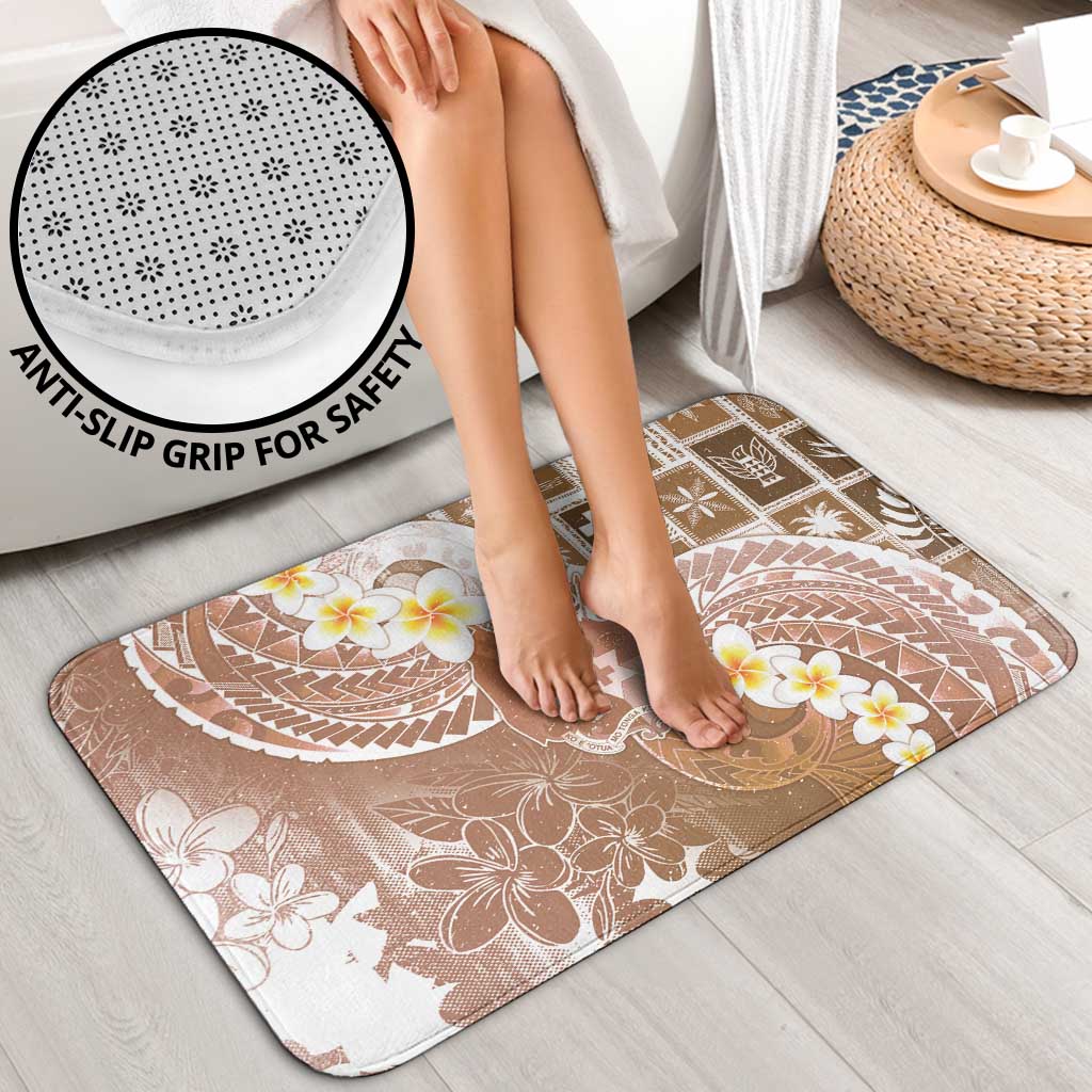 Tonga Christmas Bathroom Set Kilisimasi Fiefia Retro Style Brown - Polynesian Pride