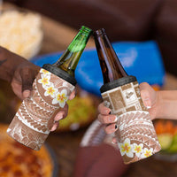 Tonga Christmas 4 in 1 Can Cooler Tumbler Kilisimasi Fiefia Retro Style Brown - Polynesian Pride