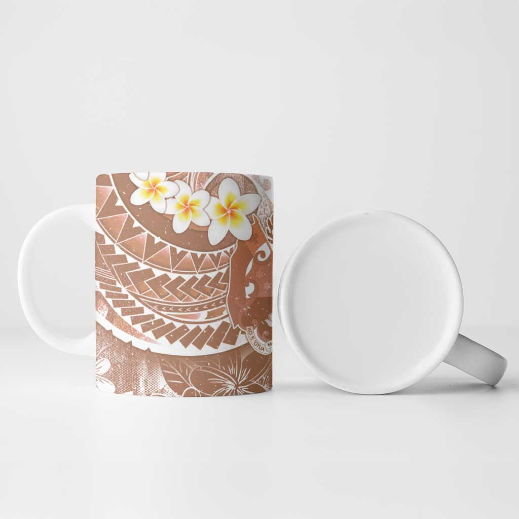 Tonga Christmas Ceramic Mug Kilisimasi Fiefia Retro Style Brown - Polynesian Pride