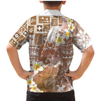 Tonga Christmas Family Matching Mermaid Dress and Hawaiian Shirt Kilisimasi Fiefia Retro Style Brown - Polynesian Pride