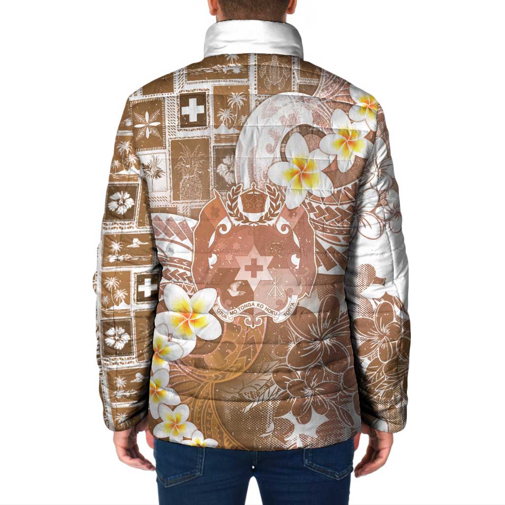 Tonga Christmas Padded Jacket Kilisimasi Fiefia Retro Style Brown - Polynesian Pride