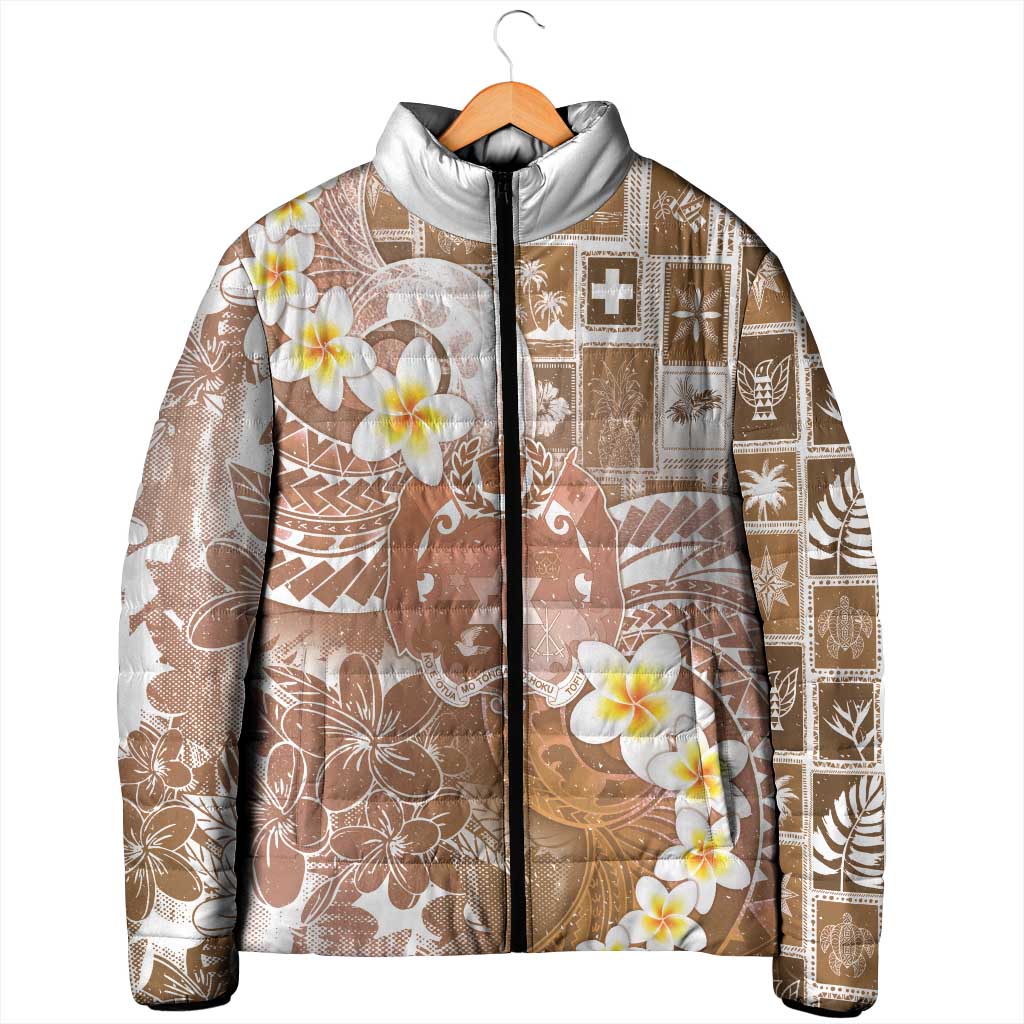 Tonga Christmas Padded Jacket Kilisimasi Fiefia Retro Style Brown - Polynesian Pride