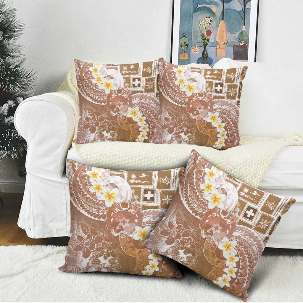 Tonga Christmas Pillow Cover Kilisimasi Fiefia Retro Style Brown - Polynesian Pride