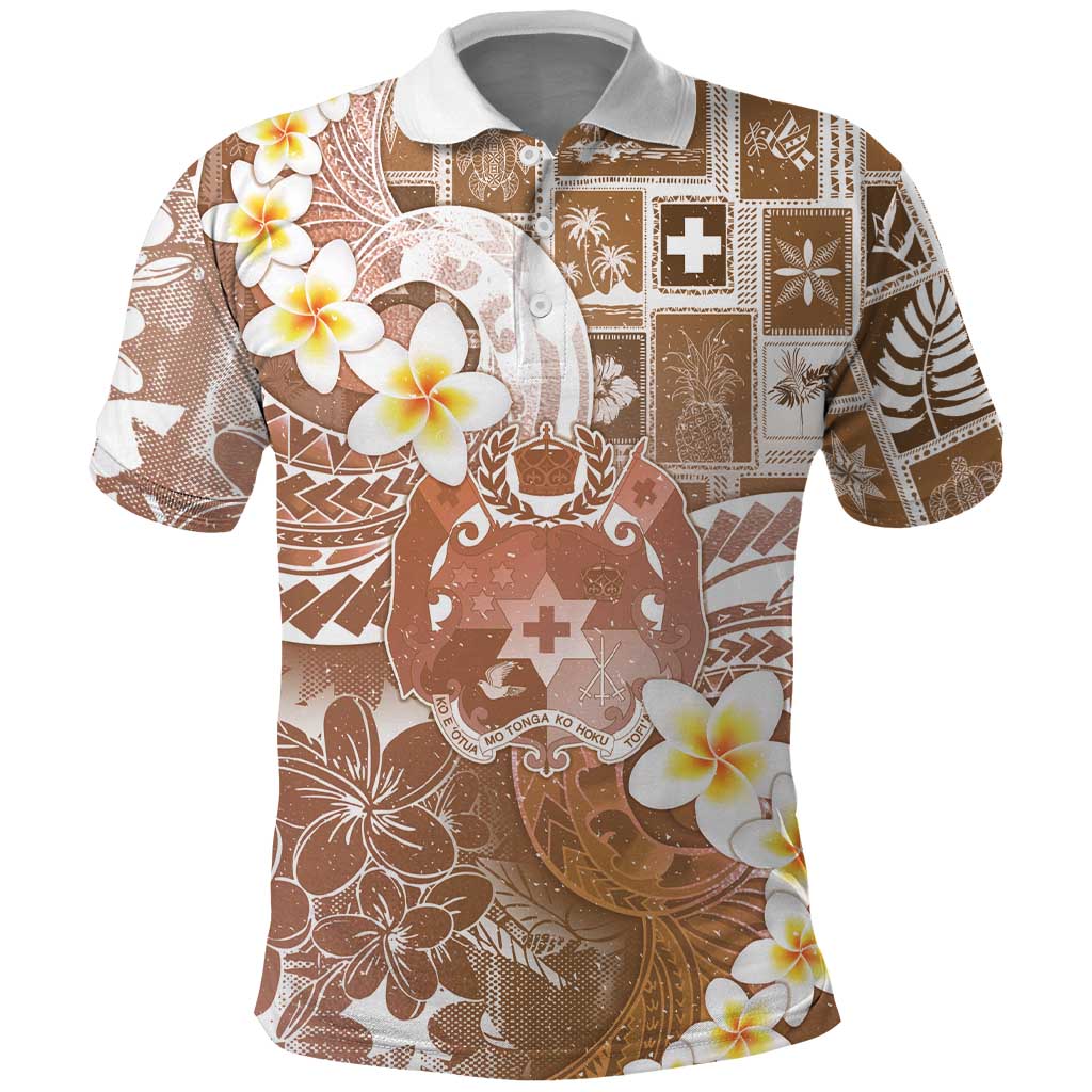 Tonga Christmas Polo Shirt Kilisimasi Fiefia Retro Style Brown - Polynesian Pride