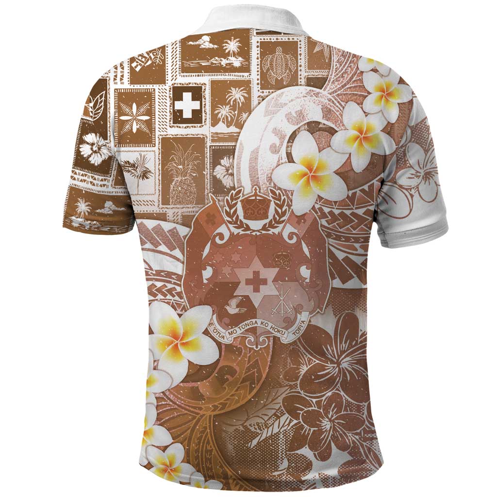 Tonga Christmas Polo Shirt Kilisimasi Fiefia Retro Style Brown - Polynesian Pride
