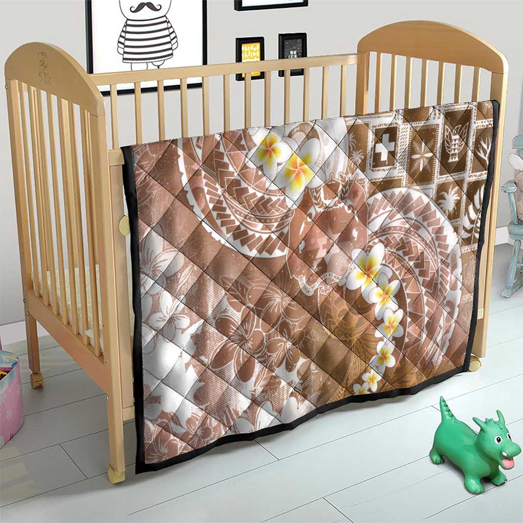 Tonga Christmas Quilt Kilisimasi Fiefia Retro Style Brown - Polynesian Pride