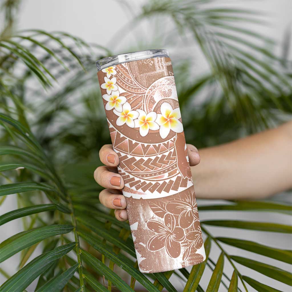 Tonga Christmas Skinny Tumbler Kilisimasi Fiefia Retro Style Brown - Polynesian Pride