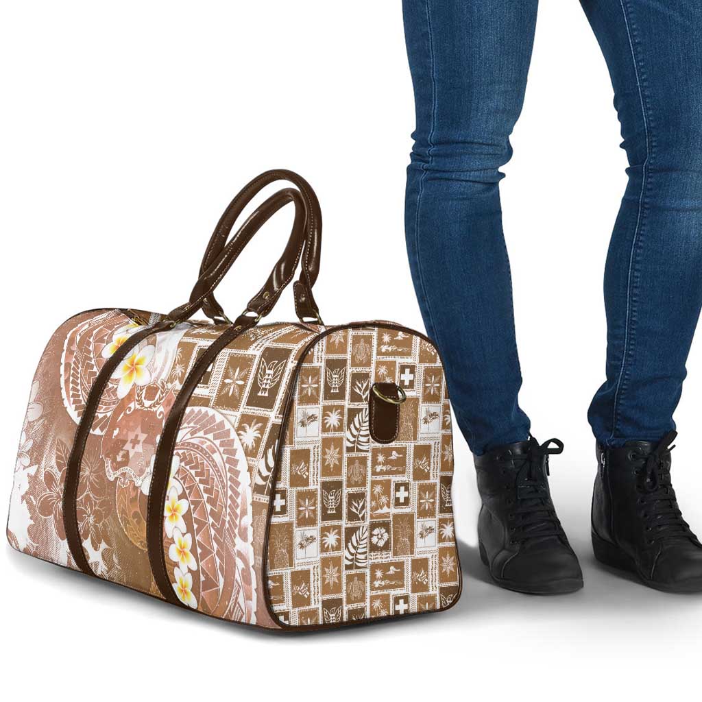 Tonga Christmas Travel Bag Kilisimasi Fiefia Retro Style Brown - Polynesian Pride