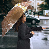 Tonga Christmas Umbrella Kilisimasi Fiefia Retro Style Brown - Polynesian Pride