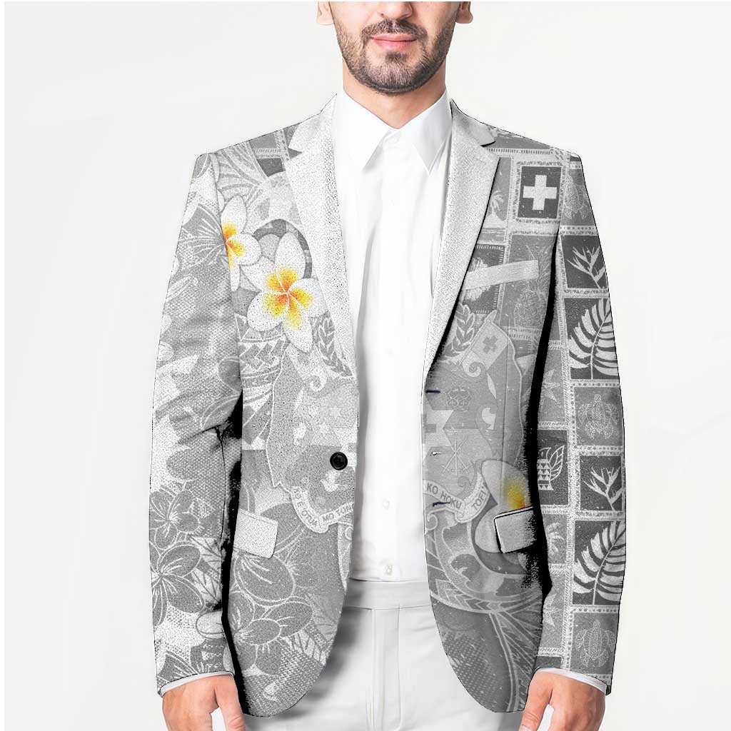 Tonga Christmas Blazer Kilisimasi Fiefia Retro Style White - Polynesian Pride