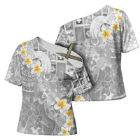 Tonga Christmas Cross Shoulder Shirt Kilisimasi Fiefia Retro Style White - Polynesian Pride