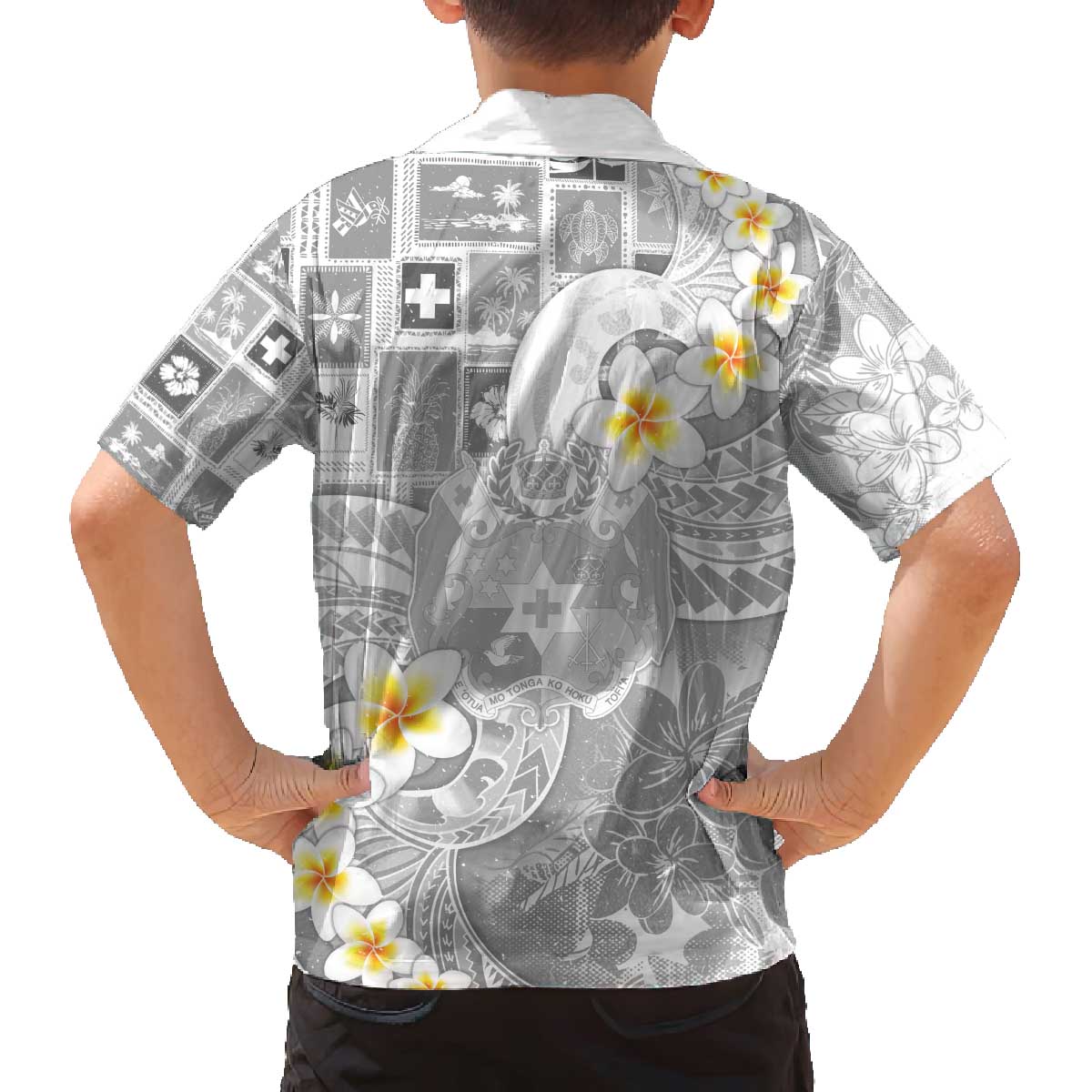 Tonga Christmas Family Matching Off The Shoulder Long Sleeve Dress and Hawaiian Shirt Kilisimasi Fiefia Retro Style White - Polynesian Pride