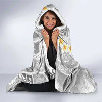 Tonga Christmas Hooded Blanket Kilisimasi Fiefia Retro Style White - Polynesian Pride