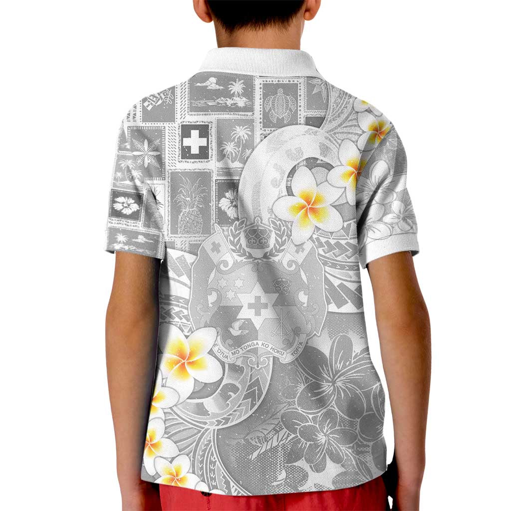 Tonga Christmas Kid Polo Shirt Kilisimasi Fiefia Retro Style White - Polynesian Pride
