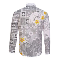 Tonga Christmas Long Sleeve Button Shirt Kilisimasi Fiefia Retro Style White - Polynesian Pride