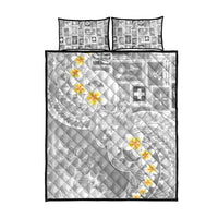 Tonga Christmas Quilt Bed Set Kilisimasi Fiefia Retro Style White - Polynesian Pride