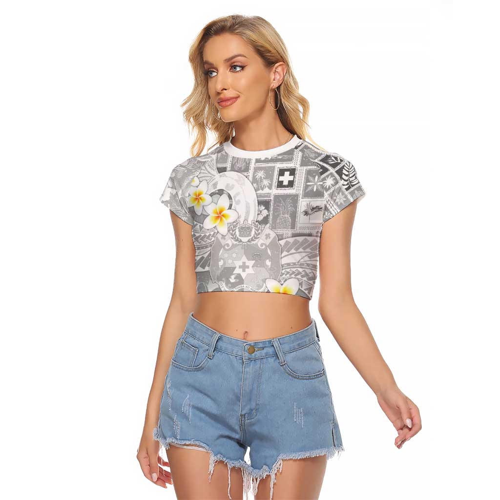 Tonga Christmas Raglan Cropped T Shirt Kilisimasi Fiefia Retro Style White - Polynesian Pride