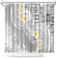 Tonga Christmas Shower Curtain Kilisimasi Fiefia Retro Style White - Polynesian Pride