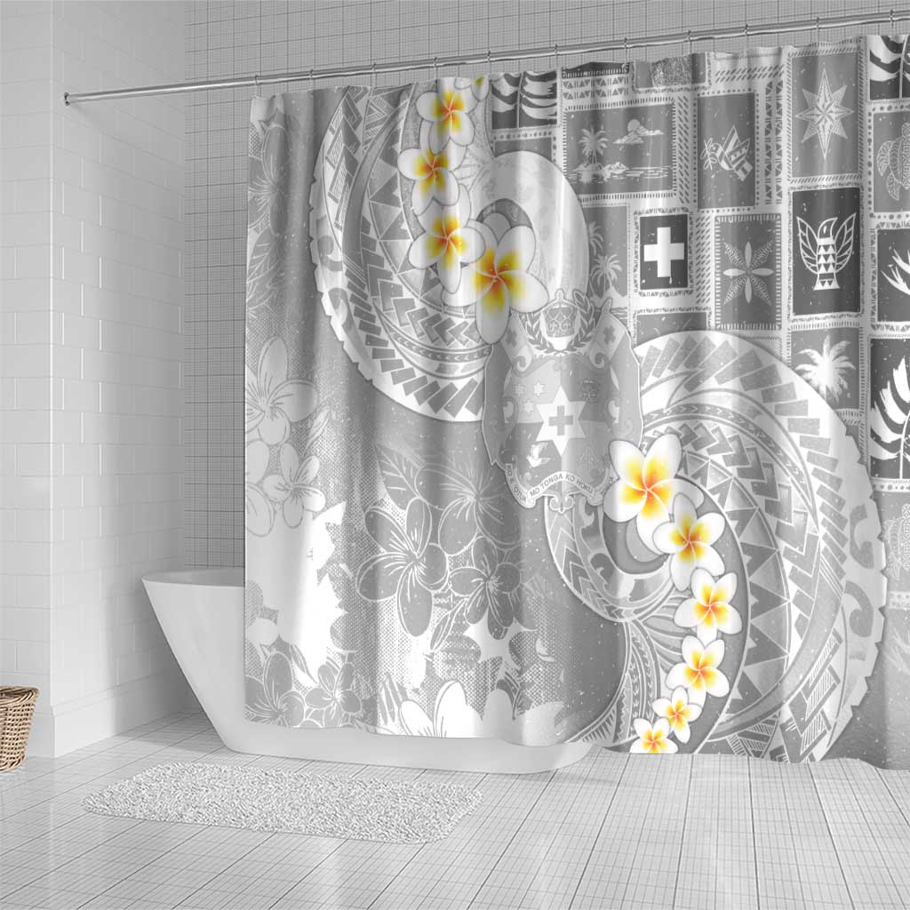 Tonga Christmas Shower Curtain Kilisimasi Fiefia Retro Style White - Polynesian Pride