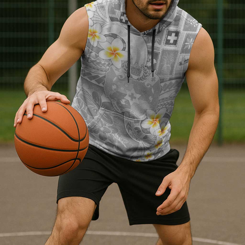 Tonga Christmas Sleeveless Hoodie Kilisimasi Fiefia Retro Style White - Polynesian Pride